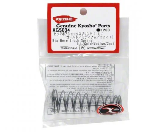 Kyosho Big Bore Shock Springs Medium Gold (2) Ll-Size W5305V — image 3 of 3