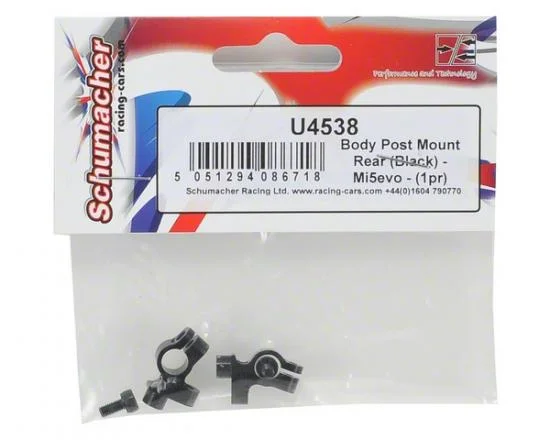 Body Post Mount Rear (Black) - Mi5evo - (1pr) — image 2 of 2