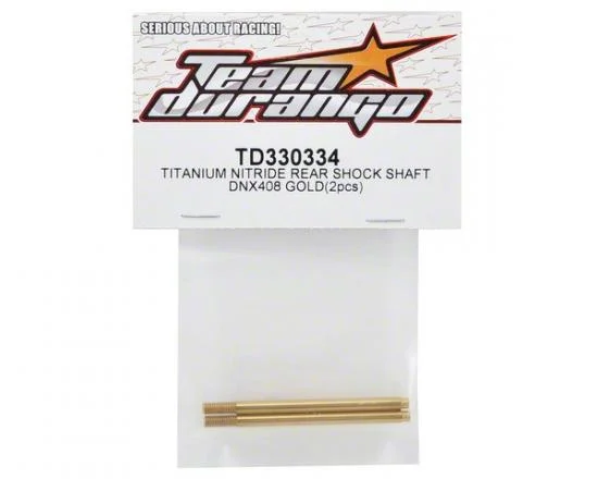 Team Durango Titanium Rear Shock Shaft Gold DEX408 (2) — image 2 of 2