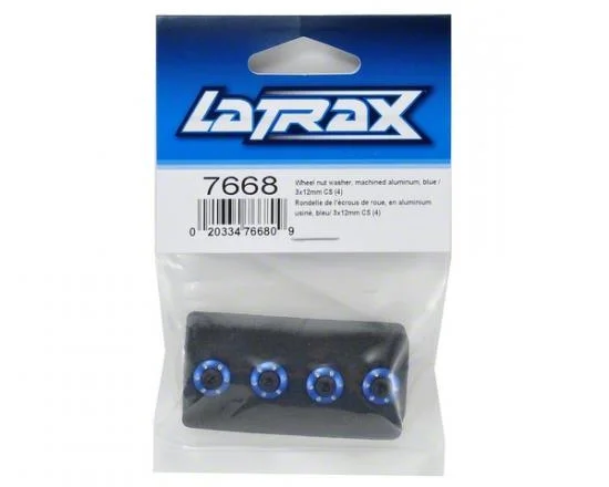 Wheel nut washer - machined Aluminium - blue / 3x12mm CS (4) &mdash; image 3 of 3