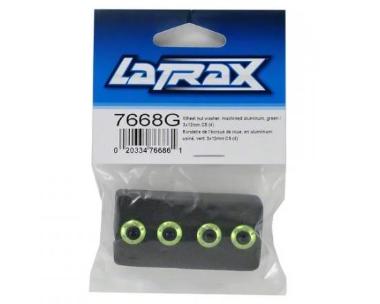 Wheel nut washer - machined Aluminium - green / 3x12mm CS (4) — image 3 of 3