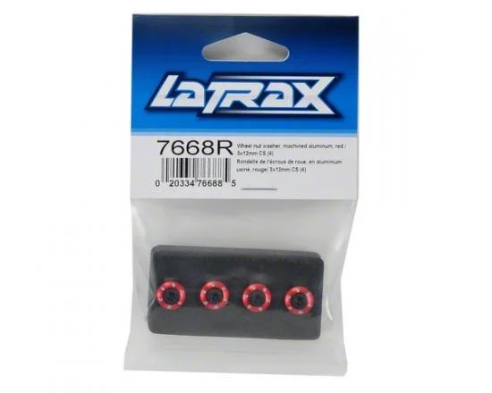 Wheel nut washer - machined Aluminium - red / 3x12mm CS (4) — image 3 of 3