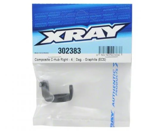 XRay Composite C-Hub Right - 4 Deg. - Graphite (ECS) &mdash; image 3 of 4
