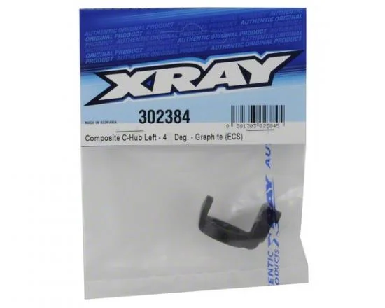 XRay Composite C-Hub Left - 4 Deg. - Graphite (ECS) &mdash; image 3 of 4