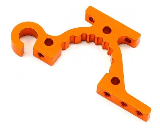 XRay T415 Aluminium Lower Adjustment Bulkhead - Front L / Rear R - Orange — image 2 of 3