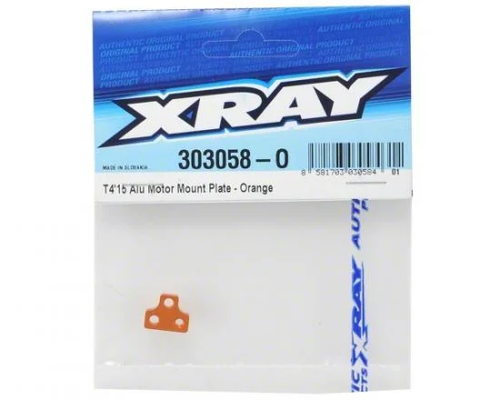 XRay T415 Aluminium Motor Mount Plate - Orange &mdash; image 3 of 3