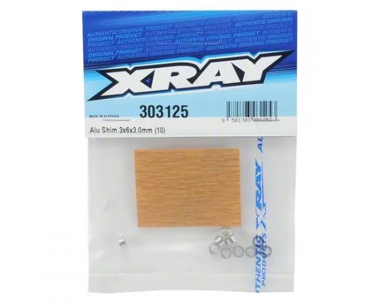 XRay Aluminium Shim 3X6X3.0mm (10) — image 3 of 3