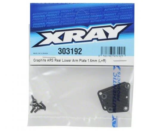 XRay Graphite Ars Rear Lower Arm Plate 1.6mm (L+R) &mdash; image 3 of 4