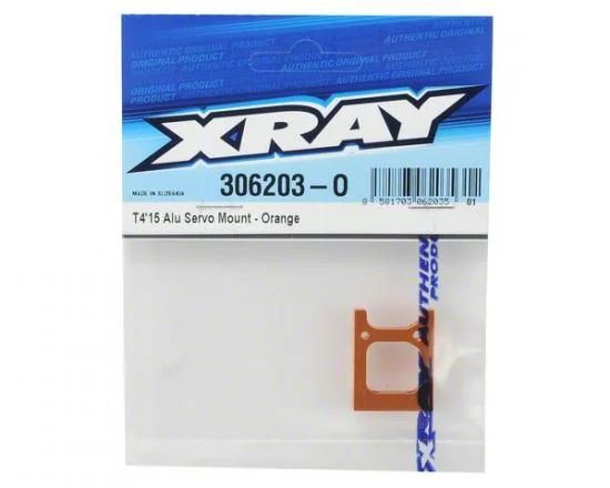 XRay T415 Aluminium Servo Mount - Orange &mdash; image 2 of 2