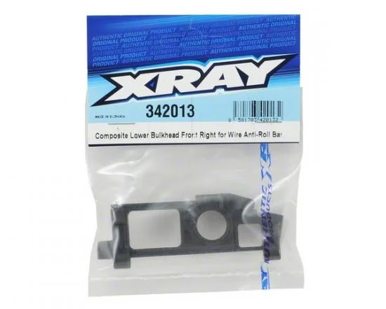 XRay Composite Lower Bulkhead Front Right For Wire Anti-Roll Bar — image 3 of 3