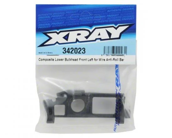 XRay Composite Lower Bulkhead Front Left For Wire Anti-Roll Bar — image 3 of 3