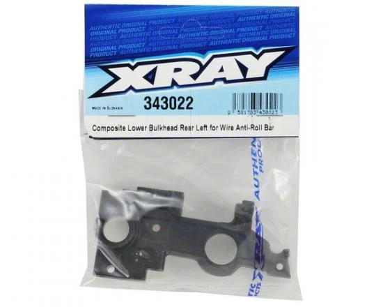 XRay Composite Lower Bulkhead Rear Left For Wire Anti-Roll Bar &mdash; image 3 of 3