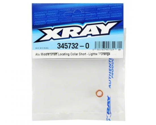 XRay Aluminium Middle Shaft Locating Collar - Short - Lightweight - Orange — image 2 of 2