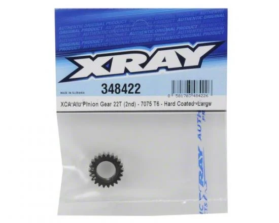XRay Xca Aluminium Pinion Gear 22T (2nd) - 7075 T6 - Hard Coated - Large — image 3 of 4