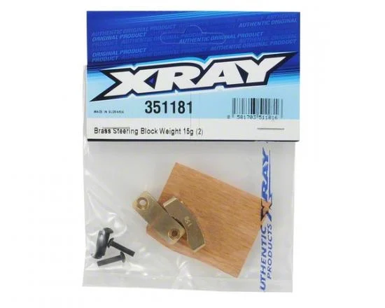 XRay Brass Steering Block Weight 15G (2) — image 3 of 5