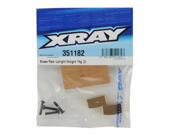 XRay Brass Rear Upright Weight 15G (2) — image 3 of 5