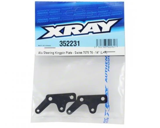 XRay XB8 Aluminium Steering Kingpin Plate - Swiss 7075 T6 - 14 (L+R) — image 2 of 2