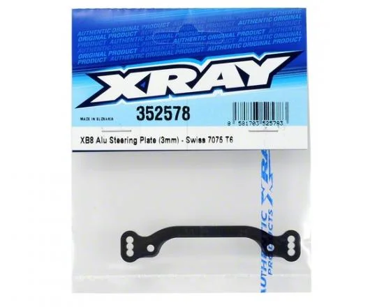 XRay XB8 Aluminium Steering Plate - Swiss 7075 T6 &mdash; image 2 of 2
