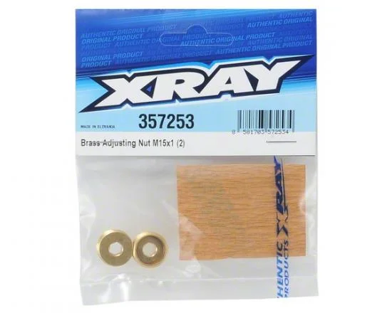 XRay Brass Adjusting Nut M15X1 (2) &mdash; image 3 of 4