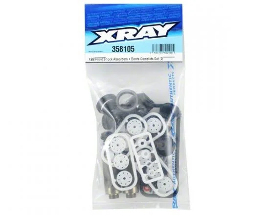 XRay XB8 Front Shock Absorbers + Boots Complete Set (2) — image 2 of 2