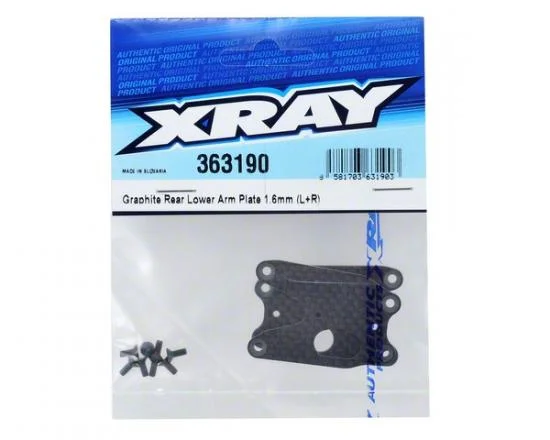 XRay Graphite Rear Lower Arm Plate 1.6mm (L+R) — image 3 of 6