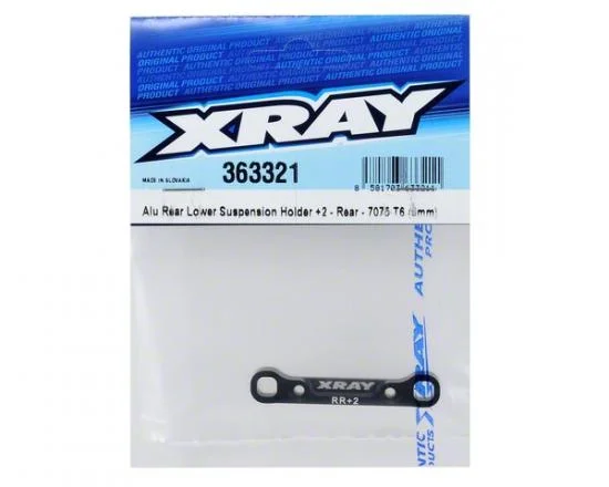 XRay Aluminium Rear Lower Susp. Holder +2 - Rear - 7075 T6 (5mm) — image 2 of 4