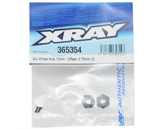 XRay Aluminium Wheel Hub 12mm - Offset -0.75mm (2) &mdash; image 3 of 4