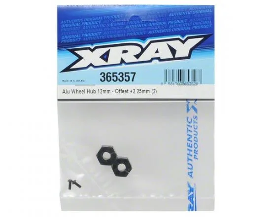 XRay Aluminium Wheel Hub 12mm - Offset +2.25mm (2) &mdash; image 3 of 4
