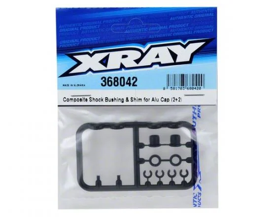 XRay Composite Shock Bushing + Shim For Aluminium Cap (2+2) — image 2 of 2