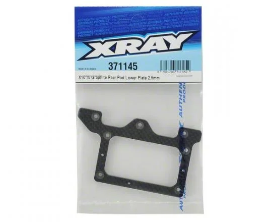 XRay X1015 Graphite 2.5mm Rear Pod Lower Plate — image 2 of 2