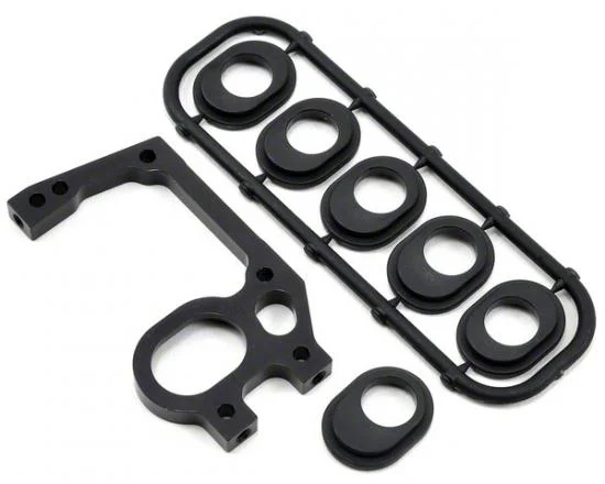 XRay X1 Aluminium Rear Bulkhead - Left + Ride Height Adjusters — image 2 of 3
