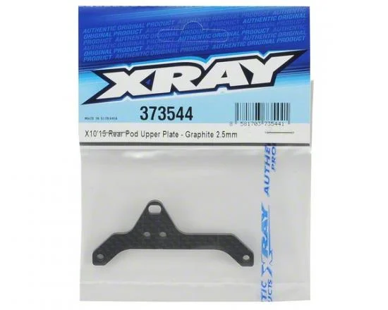 XRay X1015 Rear Pod Upper Plate - Graphite 2.5mm — image 2 of 2