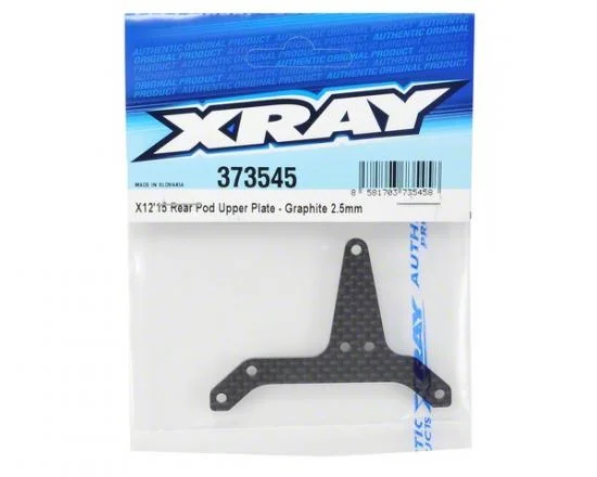 XRay X1215 Rear Pod Upper Plate - Graphite 2.5mm — image 2 of 2
