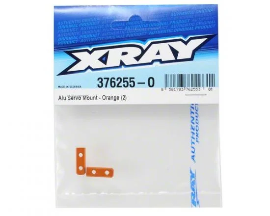 XRay X10 Aluminium Servo Mount - Orange (2) — image 2 of 2